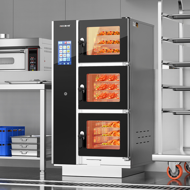 麦大厨ZKA19系列3柜组合触屏式商用万能蒸烤箱12.6kW
